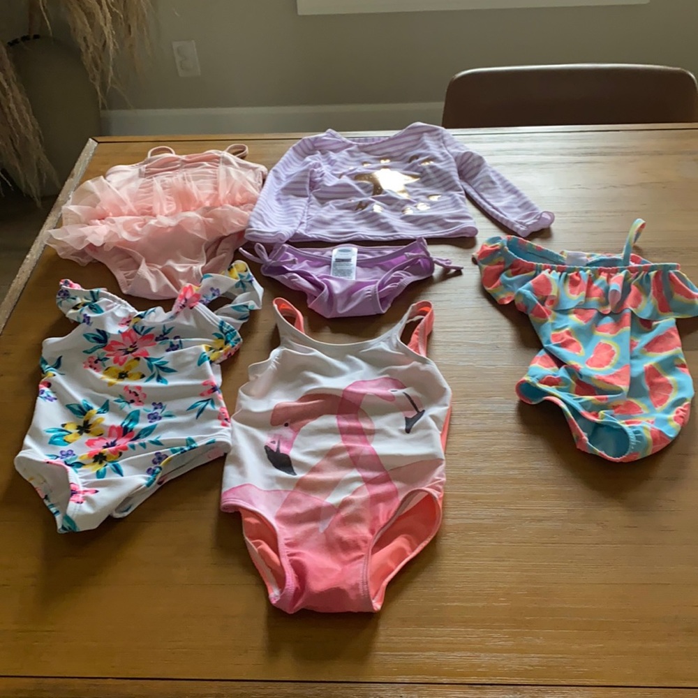 Lots of toddler girls swim suit